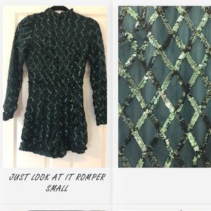 SEQUIN GREEN ONE PIECE